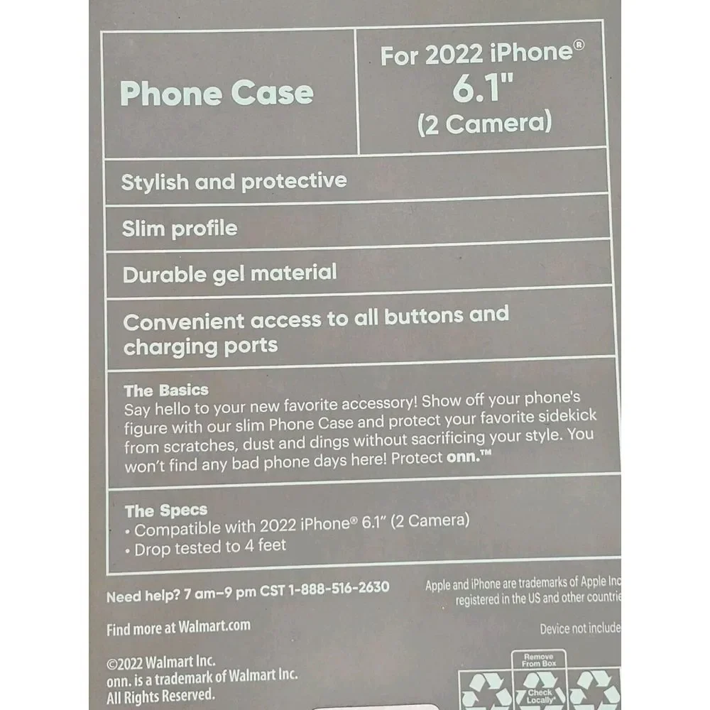 onn. iPhone Phone Case 2022 6.1